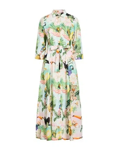 Connor & Blake Woman Maxi Dress Green Size Xl Cotton