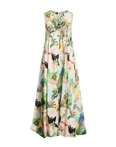 Connor & Blake Woman Maxi Dress Green Size Xl Cotton