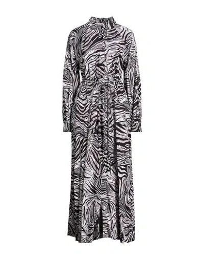 Connor & Blake Woman Maxi Dress Grey Size L Cotton In Multi