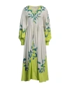 Connor & Blake Woman Maxi Dress Light Green Size L Cotton