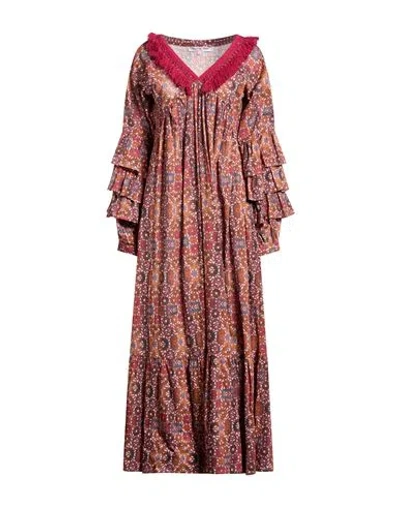 Connor & Blake Woman Maxi Dress Magenta Size L Cotton In Purple