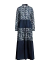 Connor & Blake Woman Maxi Dress Midnight Blue Size S Cotton In Blue