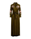 Connor & Blake Woman Maxi Dress Military Green Size Xl Viscose