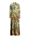 Connor & Blake Woman Maxi Dress Military Green Size Xl Viscose In Green