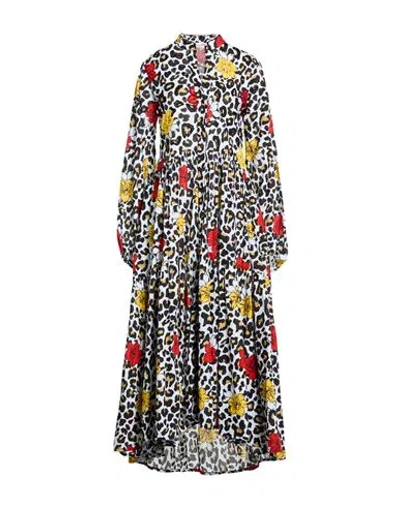 Connor & Blake Woman Maxi Dress Off White Size L Cotton In Multi