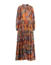 Connor & Blake Woman Maxi Dress Orange Size L Cotton In Orange