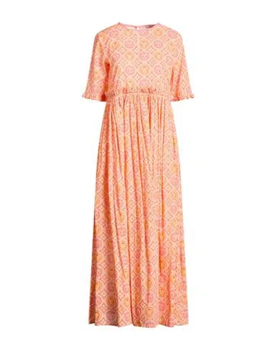 Connor & Blake Woman Maxi Dress Orange Size Xl Cotton