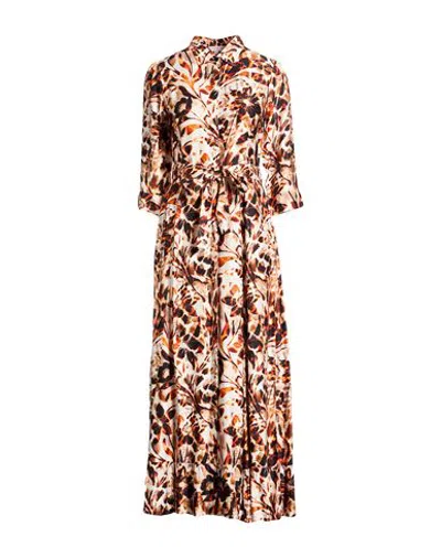 Connor & Blake Woman Maxi Dress Orange Size Xs Viscose