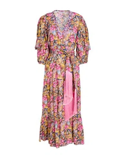 Connor & Blake Woman Maxi Dress Pink Size Xs Cotton In Multi