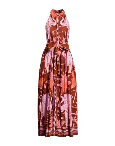 Connor & Blake Woman Maxi Dress Rust Size L Cotton In Pink
