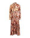 Connor & Blake Woman Maxi Dress Rust Size Xl Viscose In Red