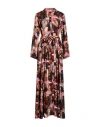 Connor & Blake Woman Maxi Dress Salmon Pink Size L Viscose In Pink