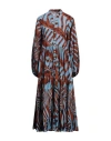 Connor & Blake Woman Maxi Dress Sky Blue Size L Cotton In Blue