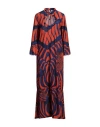 Connor & Blake Woman Maxi Dress Tomato Red Size S Cotton In Tomato Red