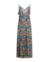 Connor & Blake Woman Maxi Dress Turquoise Size M Cotton In Blue