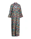 Connor & Blake Woman Maxi Dress Turquoise Size L Cotton In Blue