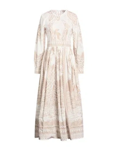Connor & Blake Woman Maxi Dress White Size M Cotton In Neutral