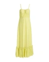 Connor & Blake Woman Maxi Dress Yellow Size L Polyester