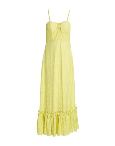 Connor & Blake Woman Maxi Dress Yellow Size L Polyester