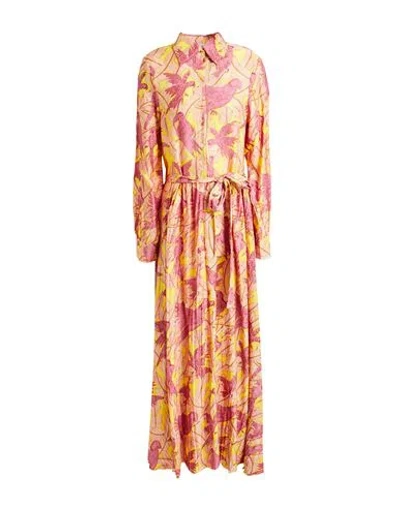 Connor & Blake Woman Maxi Dress Yellow Size S Viscose