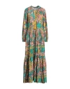 Connor & Blake Woman Maxi Dress Yellow Size Xl Cotton In Yellow