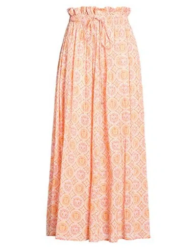 Connor & Blake Woman Maxi Skirt Apricot Size L Cotton In Pink