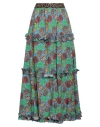 Connor & Blake Woman Maxi Skirt Azure Size L Cotton In Blue