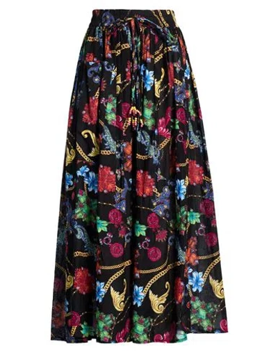 Connor & Blake Woman Maxi Skirt Black Size L Cotton