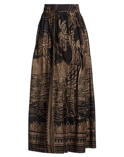 Connor & Blake Woman Maxi Skirt Black Size S Cotton