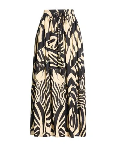 Connor & Blake Woman Maxi Skirt Black Size S Cotton In Multi