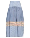 Connor & Blake Woman Maxi Skirt Blue Size M Cotton In Blue