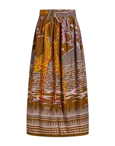 Connor & Blake Woman Maxi Skirt Brown Size S Cotton
