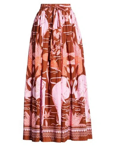 Connor & Blake Woman Maxi Skirt Lilac Size L Cotton In Multi