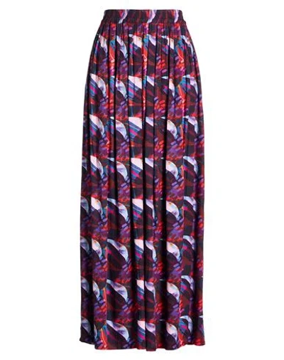 Connor & Blake Woman Maxi Skirt Purple Size L Viscose