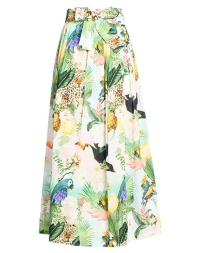 Connor & Blake Woman Maxi Skirt Sky Blue Size L Cotton