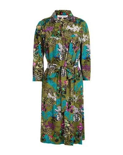 Connor & Blake Woman Midi Dress Military Green Size S Viscose