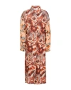 Connor & Blake Woman Midi Dress Rust Size L Viscose