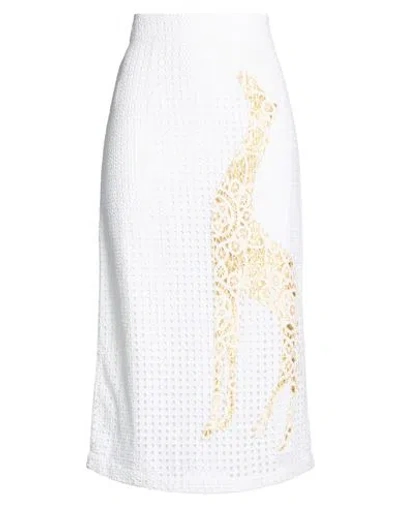 Connor & Blake Woman Midi Skirt White Size S Cotton