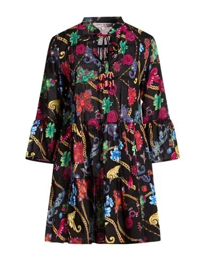 Connor & Blake Woman Mini Dress Black Size Xl Cotton