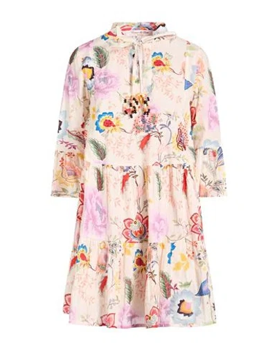 Connor & Blake Woman Mini Dress Cream Size Xl Cotton In Multi