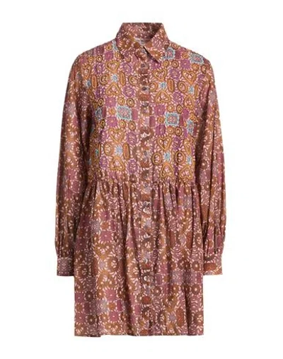 Connor & Blake Woman Mini Dress Magenta Size S Cotton In Multi