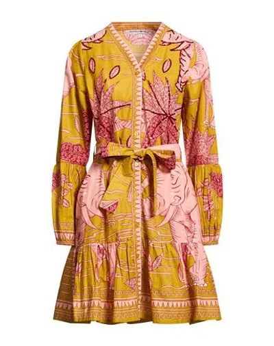 Connor & Blake Woman Mini Dress Mustard Size S Cotton In Yellow