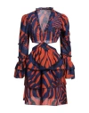 Connor & Blake Woman Mini Dress Navy Size S Cotton In Navy Blue
