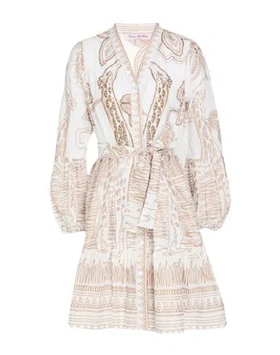 Connor & Blake Woman Mini Dress Off White Size S Cotton In Neutral