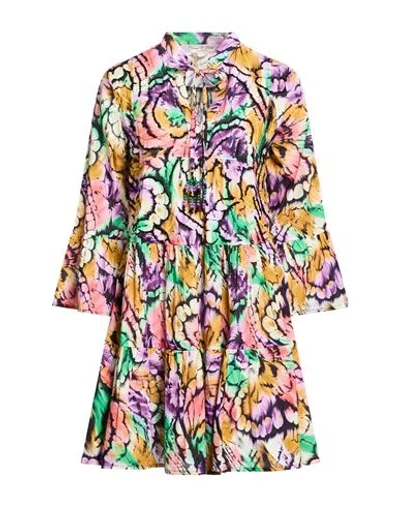 Connor & Blake Woman Mini Dress Pink Size L Cotton In Multi