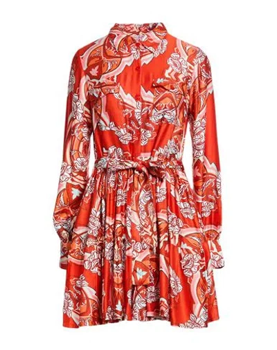 Connor & Blake Woman Mini Dress Red Size Xs Viscose