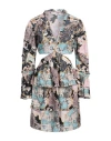 Connor & Blake Woman Mini Dress Sky Blue Size M Cotton In Blue