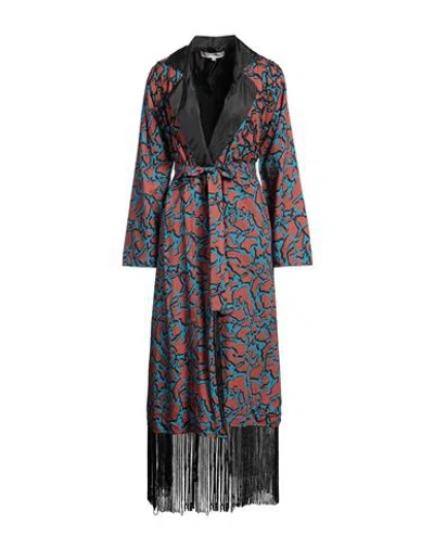 Connor & Blake Woman Overcoat & Trench Coat Brown Size M Viscose