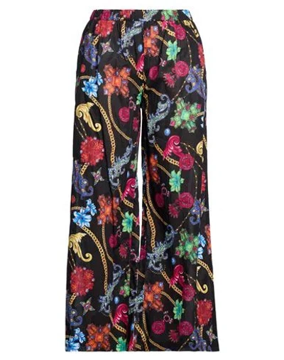Connor & Blake Woman Pants Black Size M Cotton In Multi