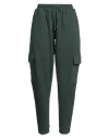 Connor & Blake Woman Pants Dark Green Size L Cotton In Green
